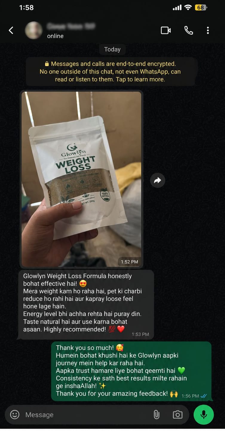 Customer photo review of Glowlyn Fitness Formula – Fit, Slim & Confident | 250g