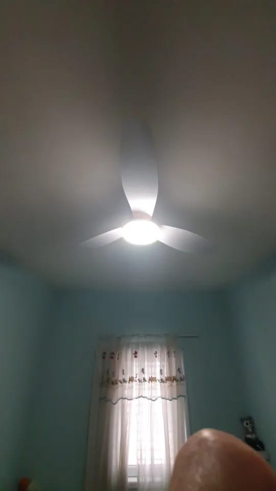 Customer photo review of Three-Blade Ceiling Fan with Dimmable Light and Remote