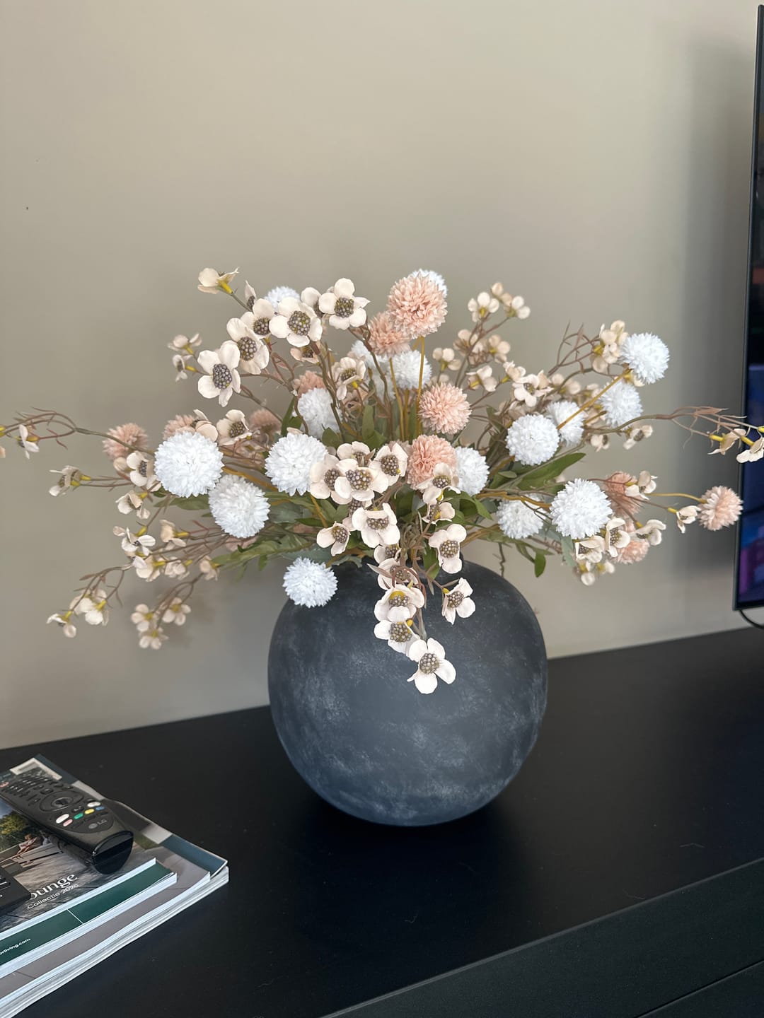 Customer photo review of Wax Arrangement - Beige mix
