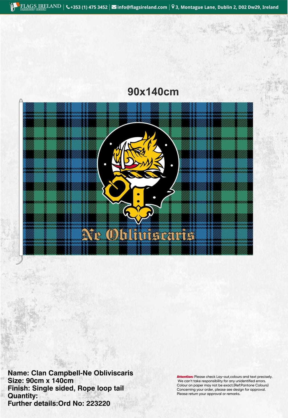 Customer photo review of Personalised Standard Flag
