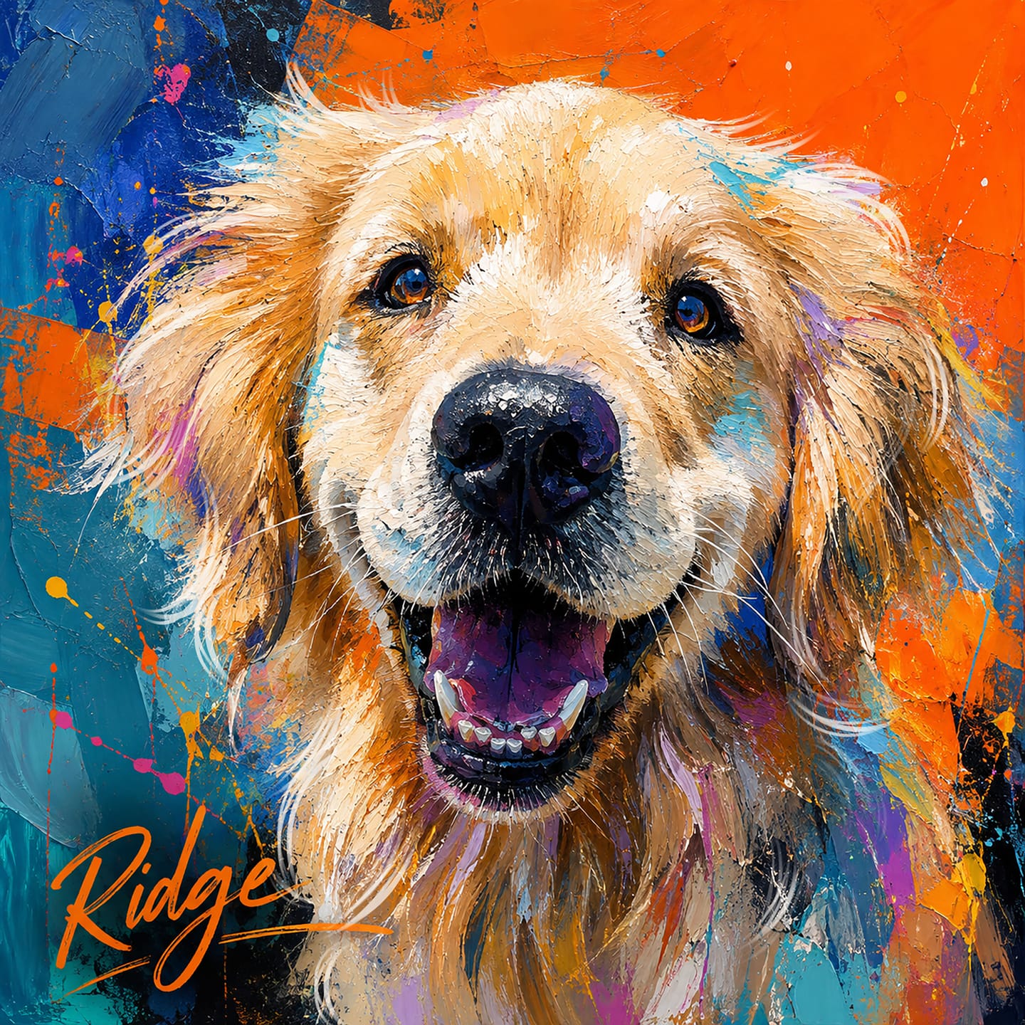 Customer photo review of Custom Pet Portrait Canvas - Modern Oil Painting