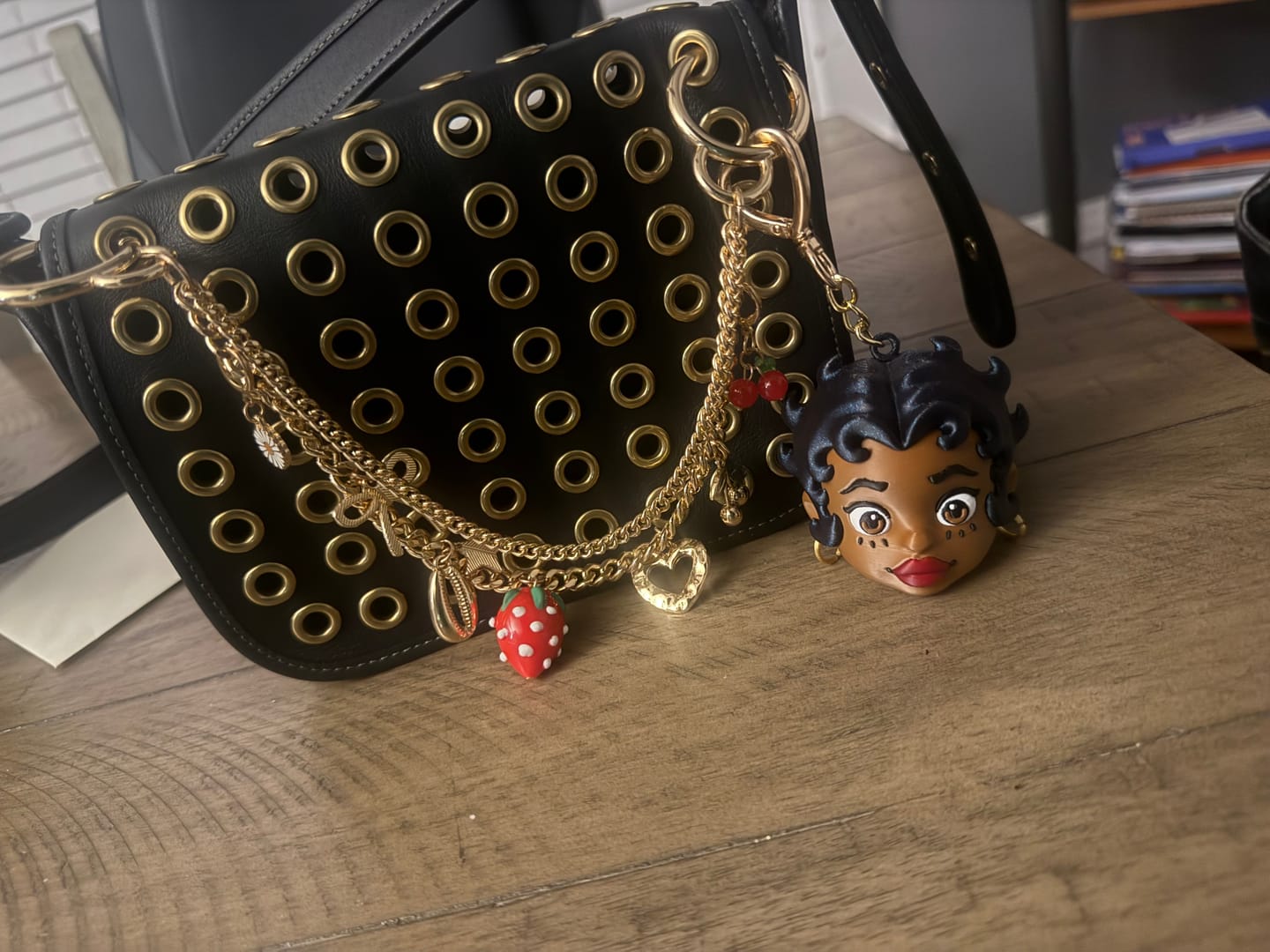 Customer photo review of "Curly Temple" Toy Collectible Bag Charm