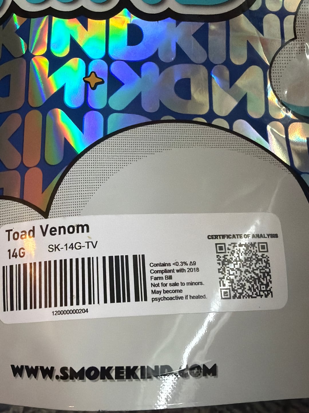 Customer photo review of Toad Venom - 14 Grams - Indica