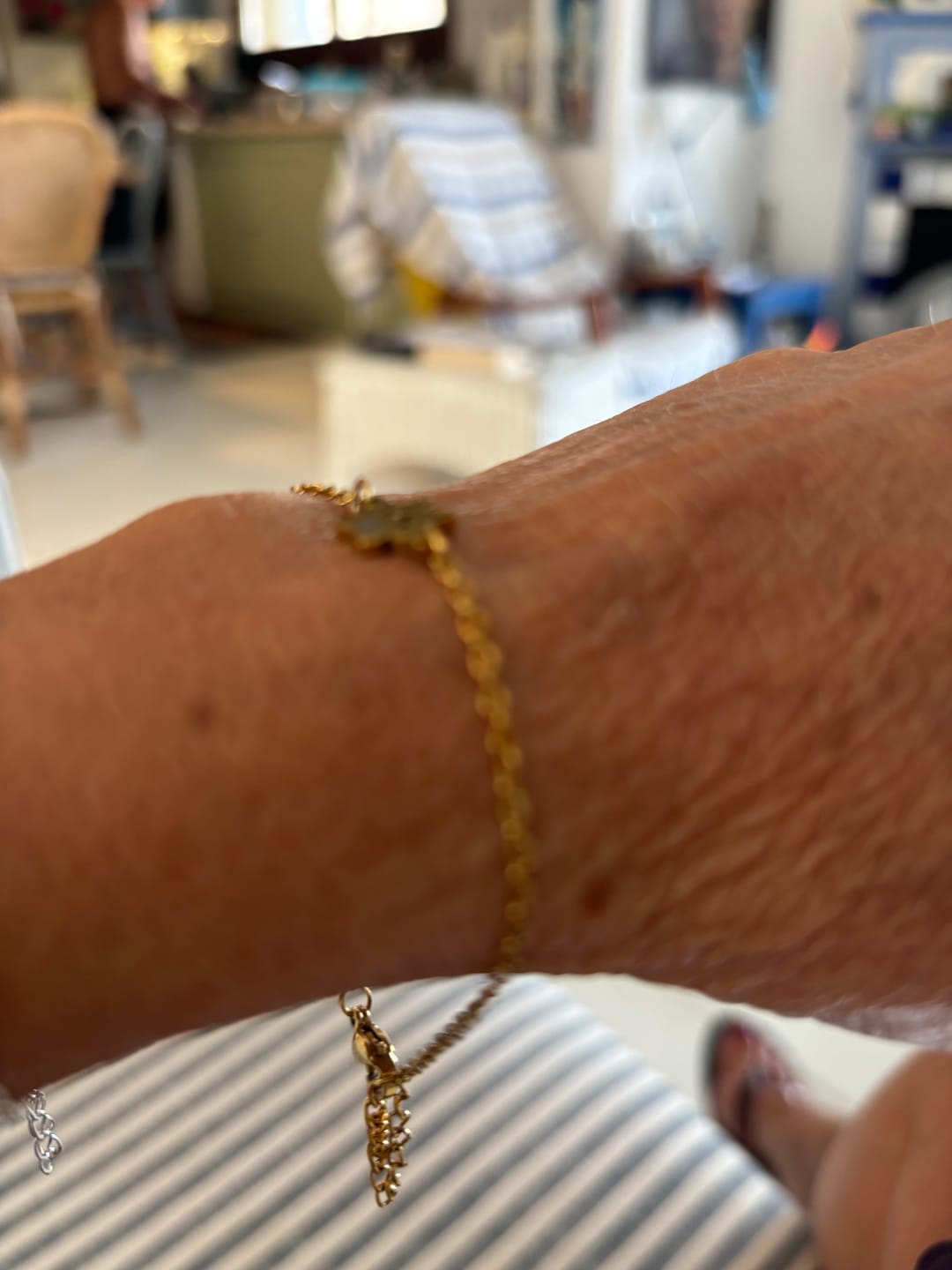 Customer photo review of Custom Paw Name Bracelet