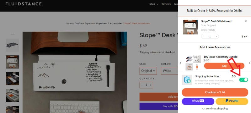 Customer photo review of Slope™ Desk Whiteboard