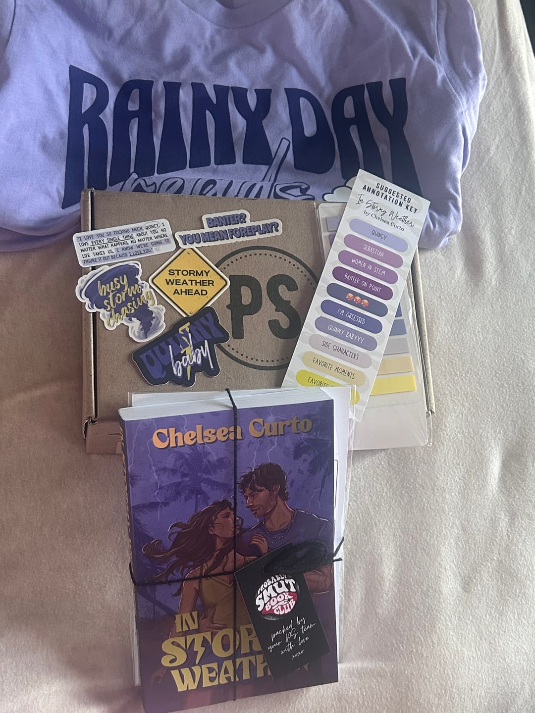 Customer photo review of smut slut book club subscription