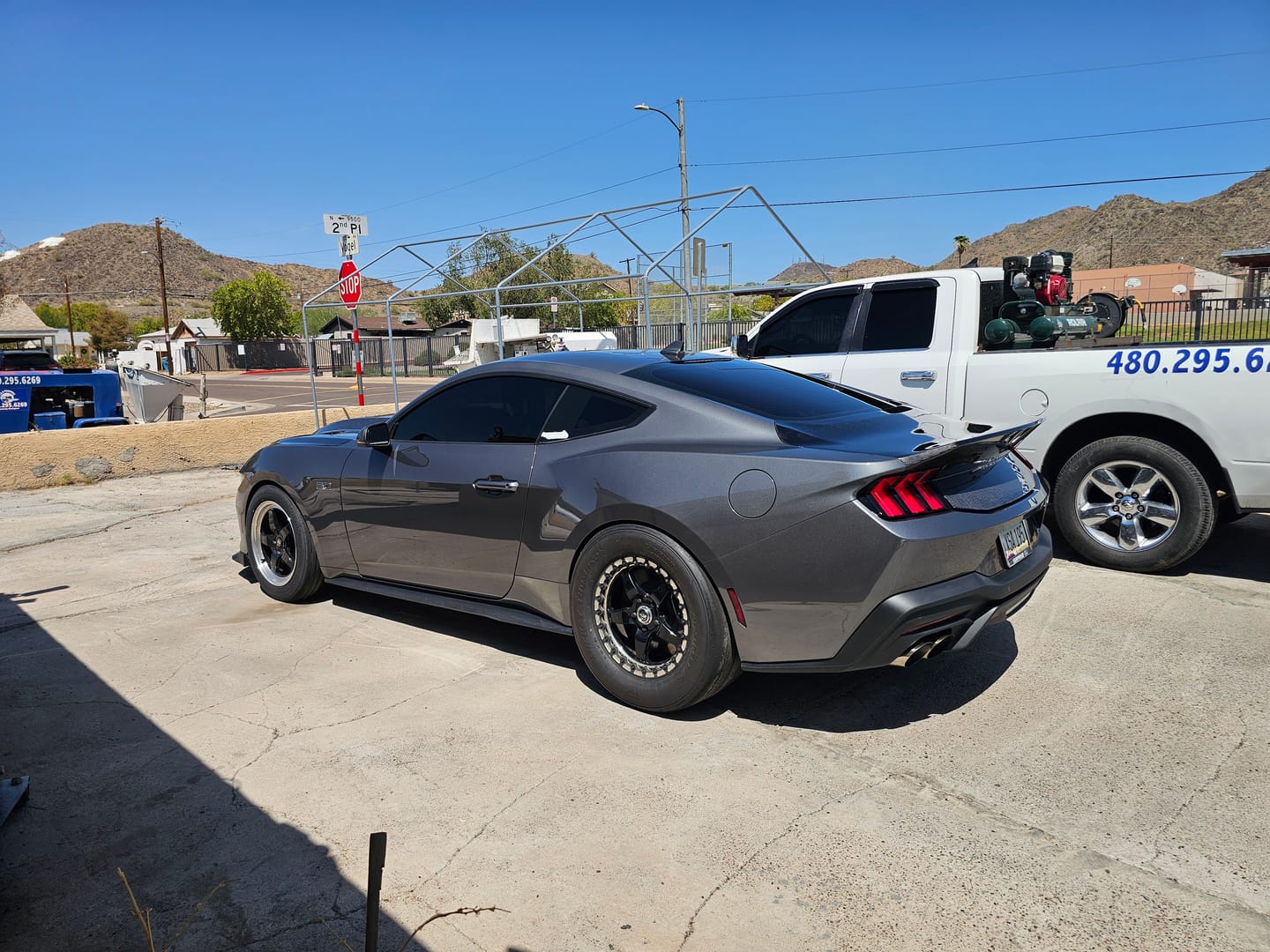 Customer photo review of Type-SA double sided carbon fiber 1-piece decklid with integrted spoiler for 2024 Ford Mustang