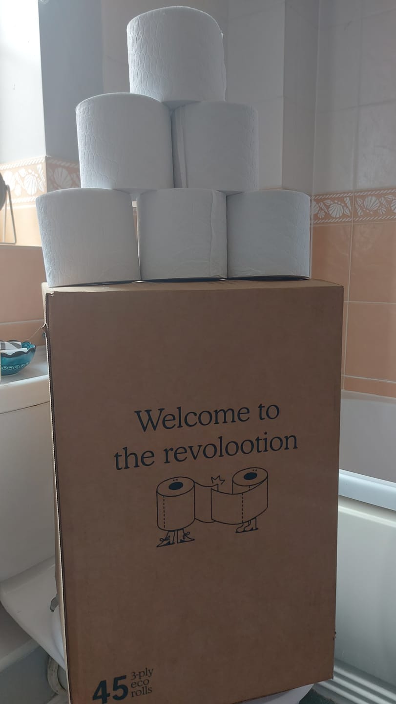 Customer photo review of 100% Recycled Toilet Paper