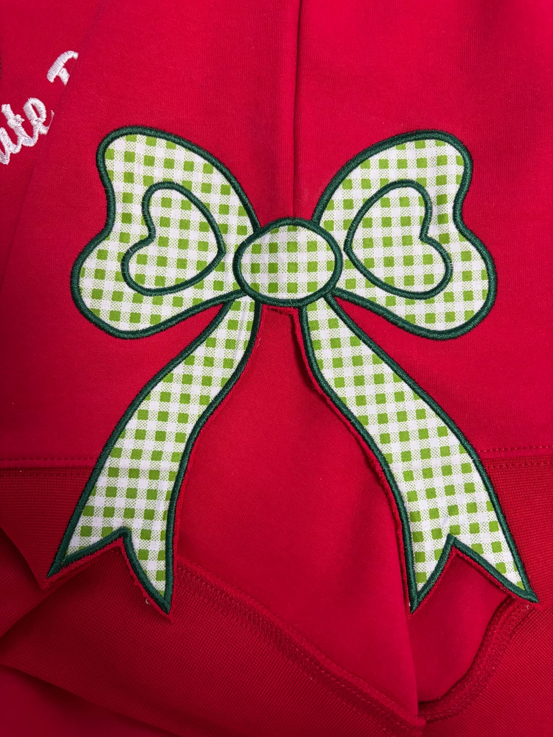 Customer photo review of Custom Tennessee Volunteers Women’s Team Spirit Sweatshirt – Applique Embroidered Side Bow Pullover