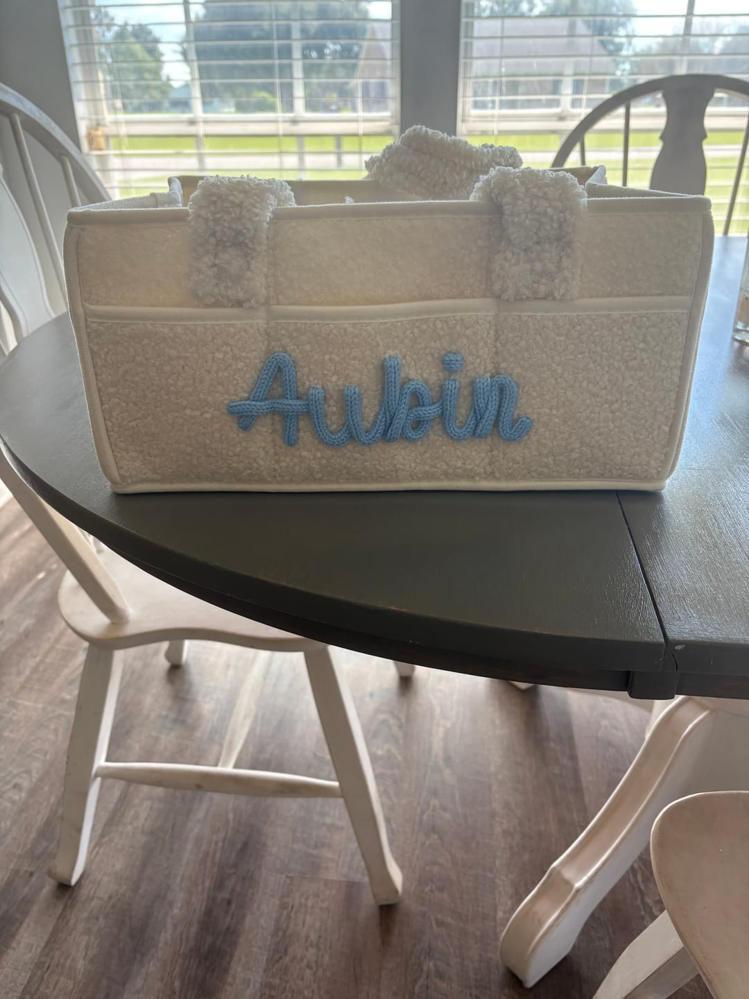 Customer photo review of K&C - Personalized Baby Storage Basket