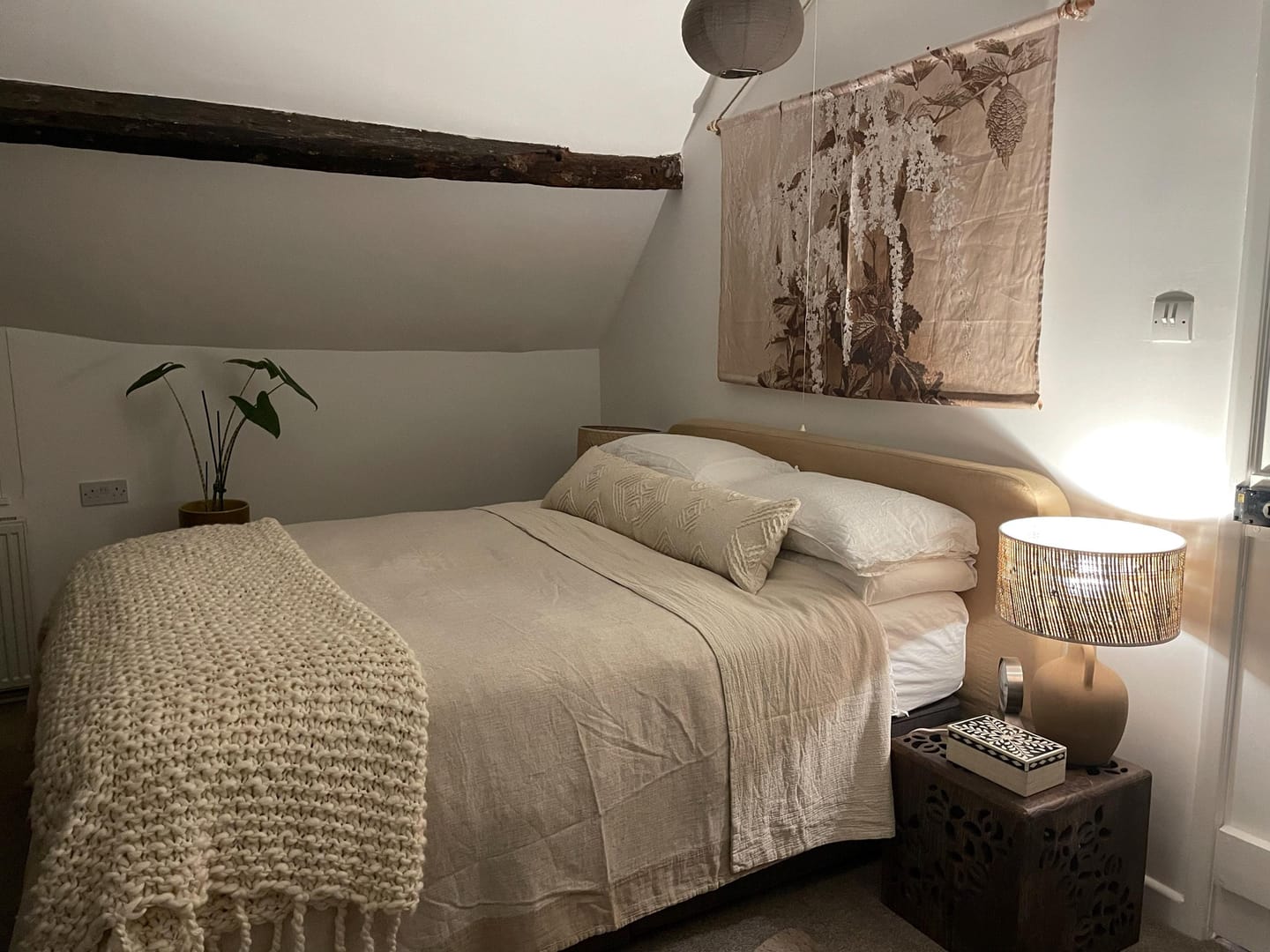 Customer photo review of Betsy floral linen wall hanging - landscape