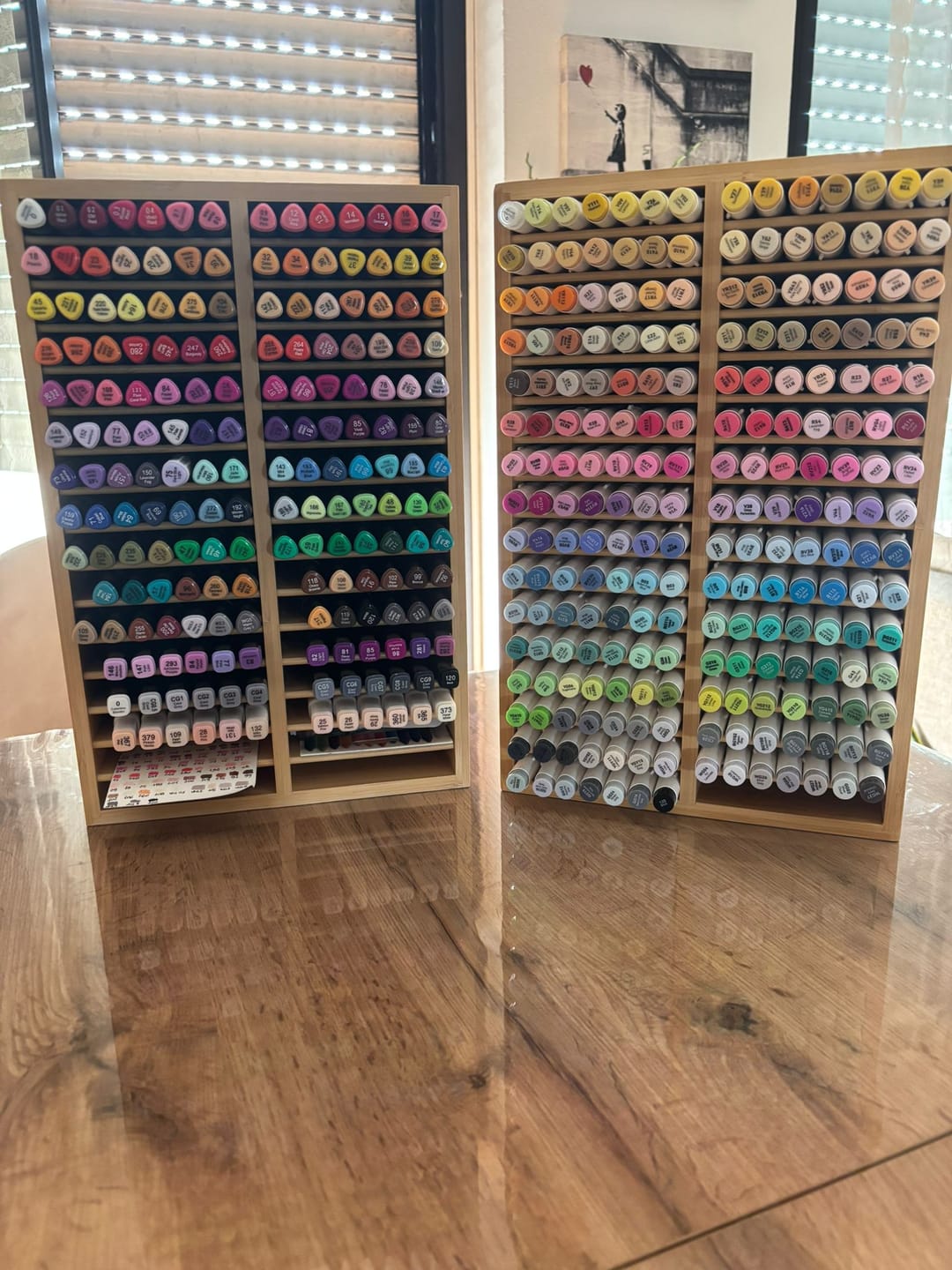 Customer photo review of Ohuhu Bamboo Marker Organizer