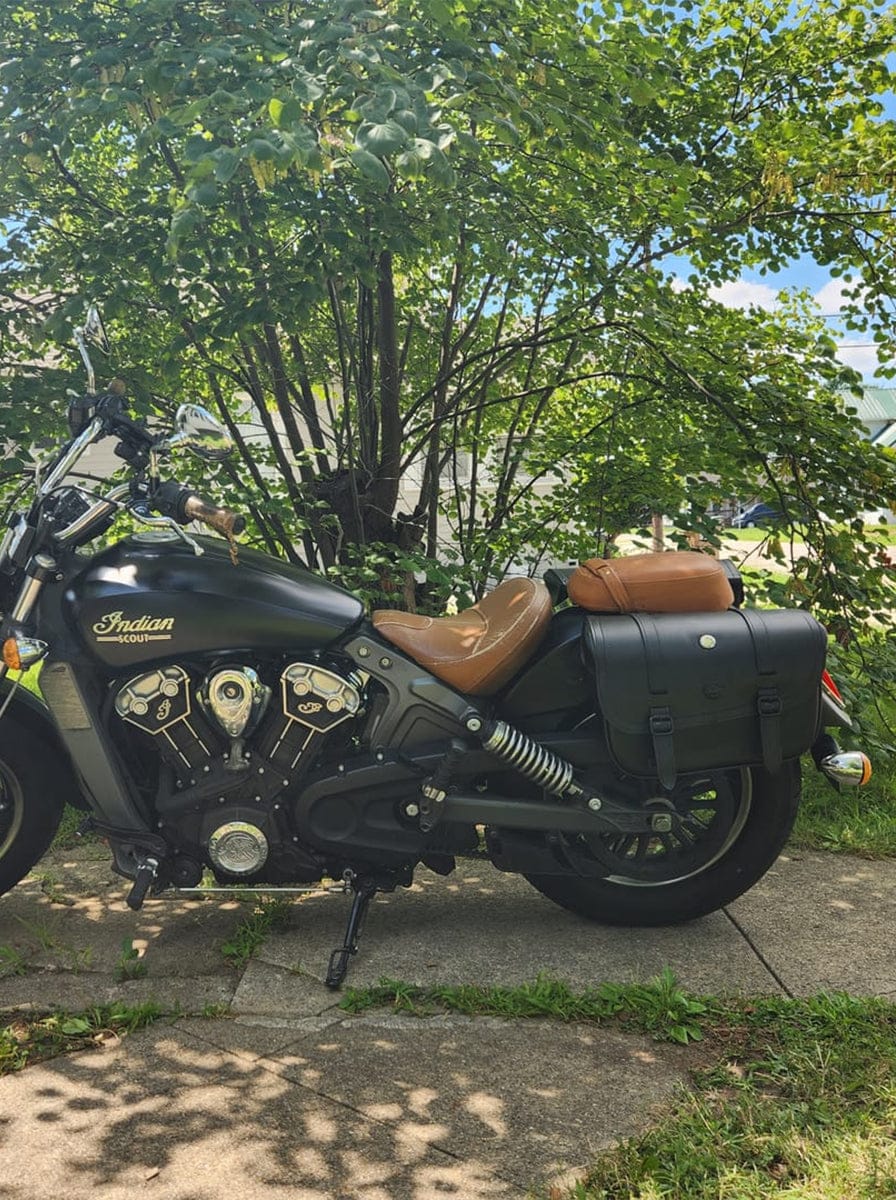 Customer photo review of 30L - Kronan Large Indian Scout Leather Motorcycle Saddlebags