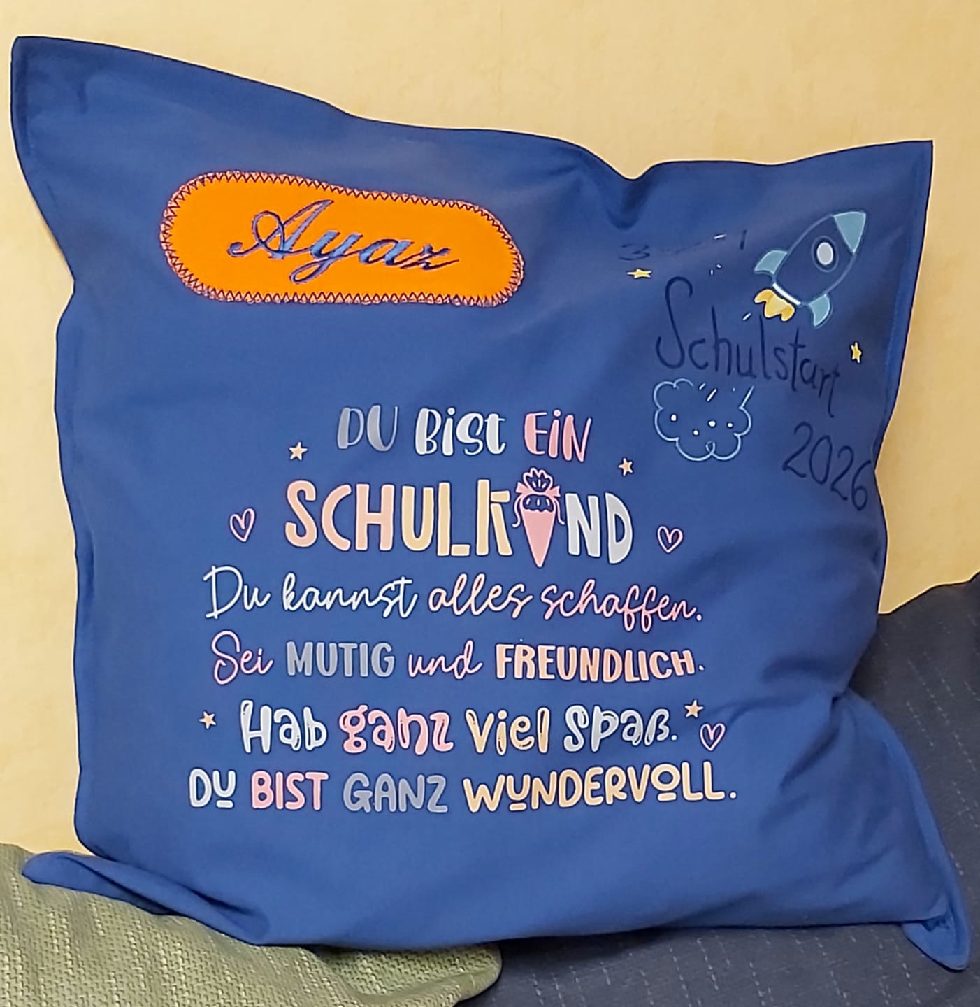 Customer photo review of Bügelbild Du bist ein Schulkind