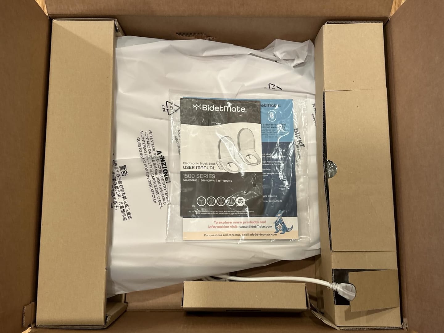 Customer photo review of BidetMate 1500 Series Electric Bidet Seat