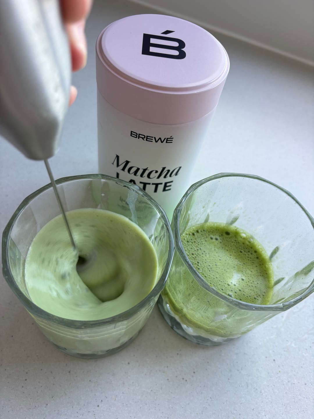 Customer photo review of Strawberry Matcha+ Latte Powder