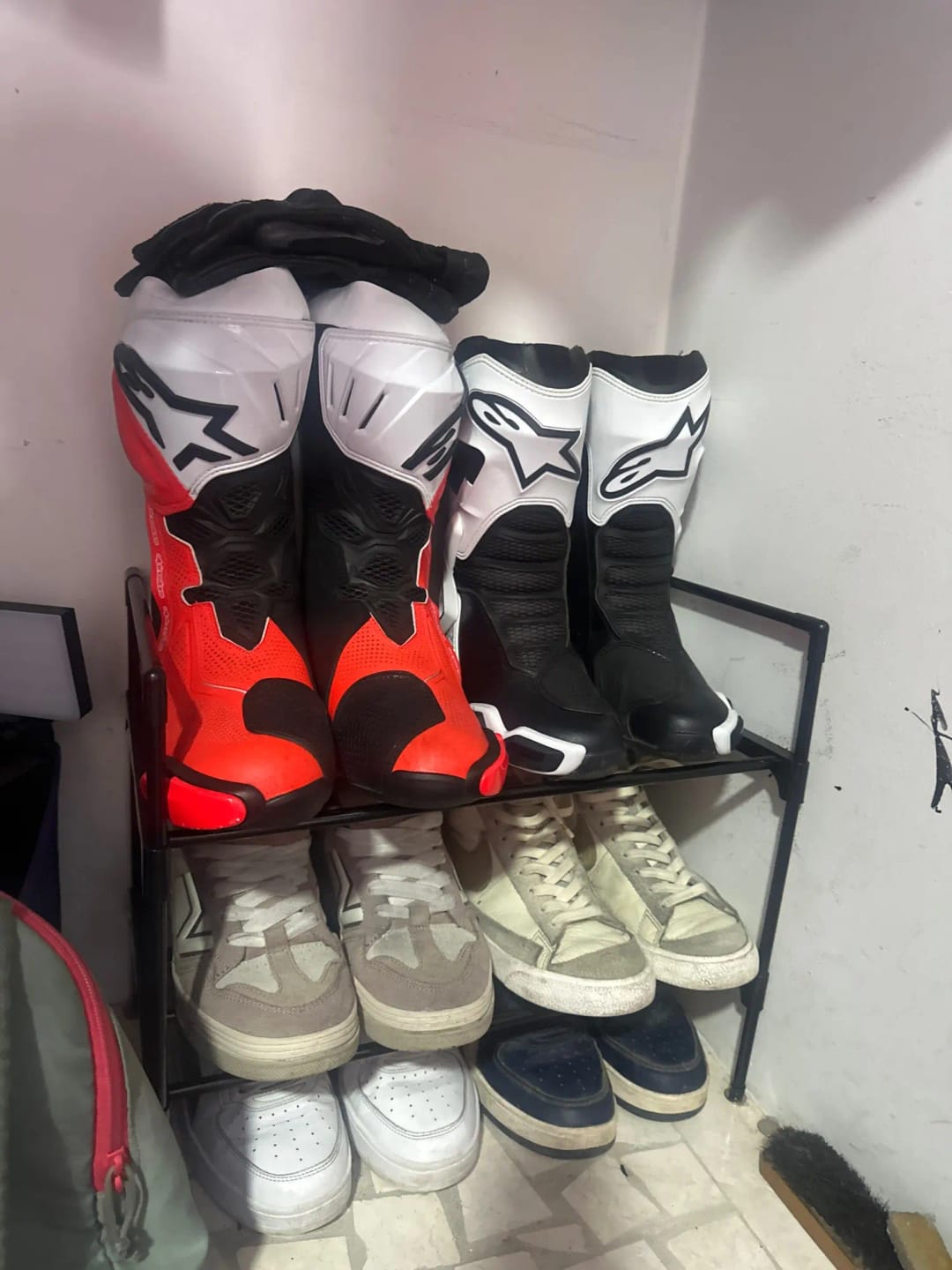 Customer photo review of Two-to-Four-Tier Shoe Rack with Elevated Storage Shelves