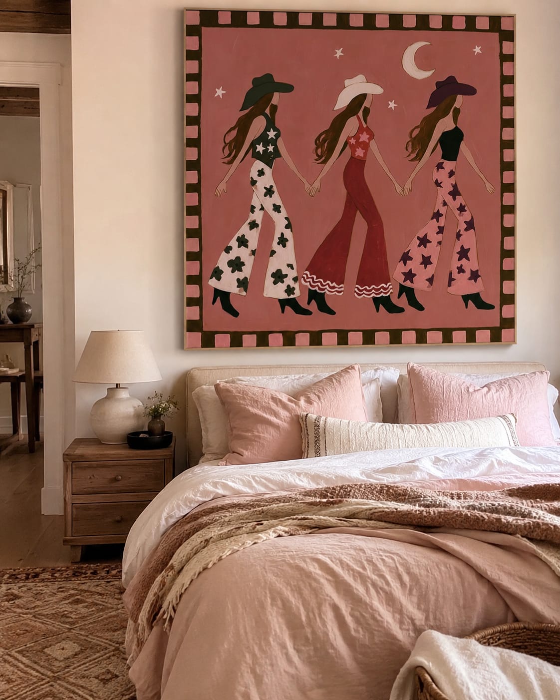 Customer photo review of Rosewood Walk-Cowgirl Friendship Painting