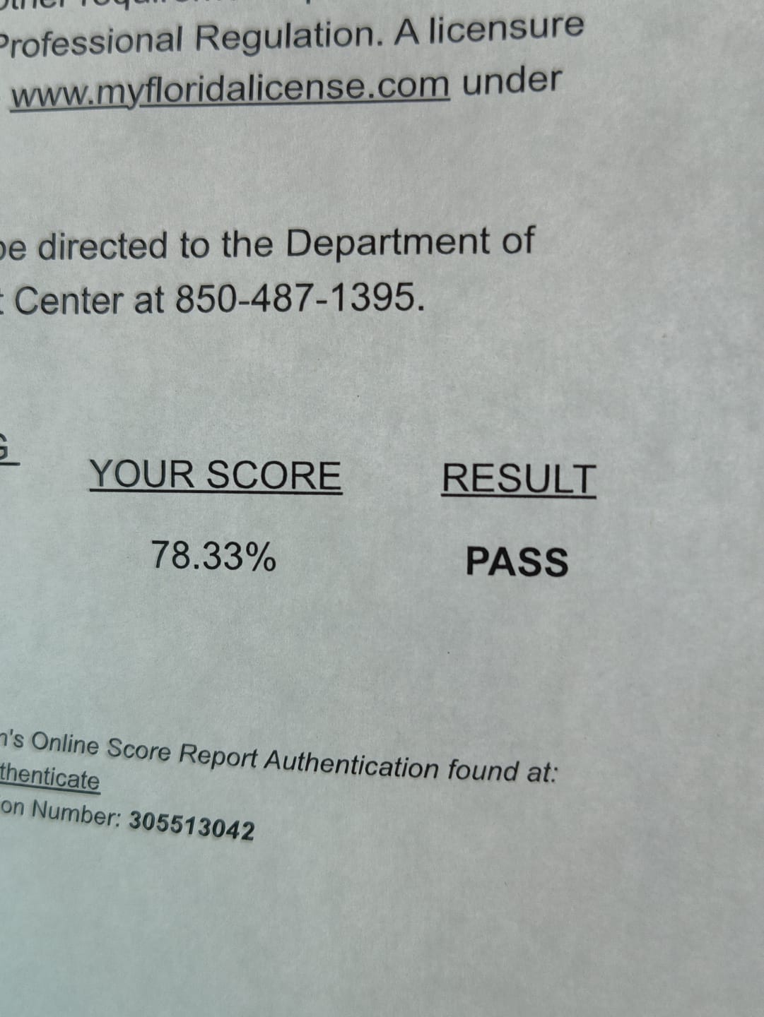 Customer photo review of Florida Business & Finance Study Guide