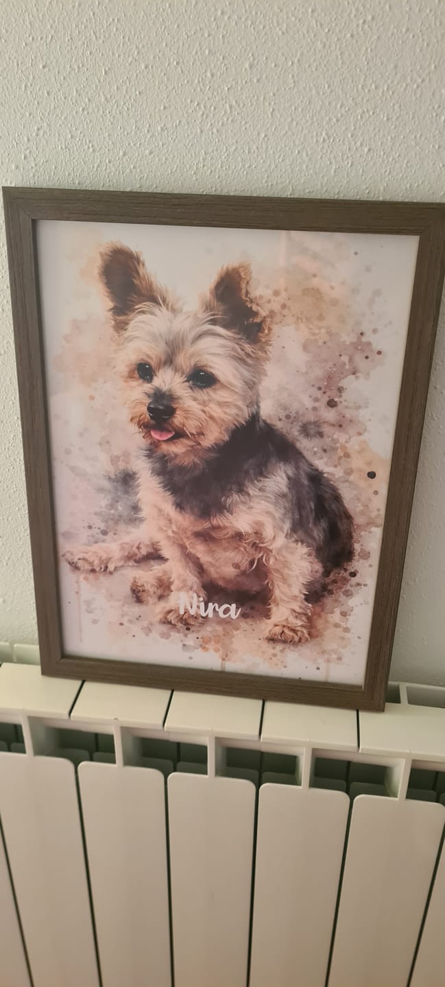 Customer photo review of Retrato realista en acuarela - Póster personalizado