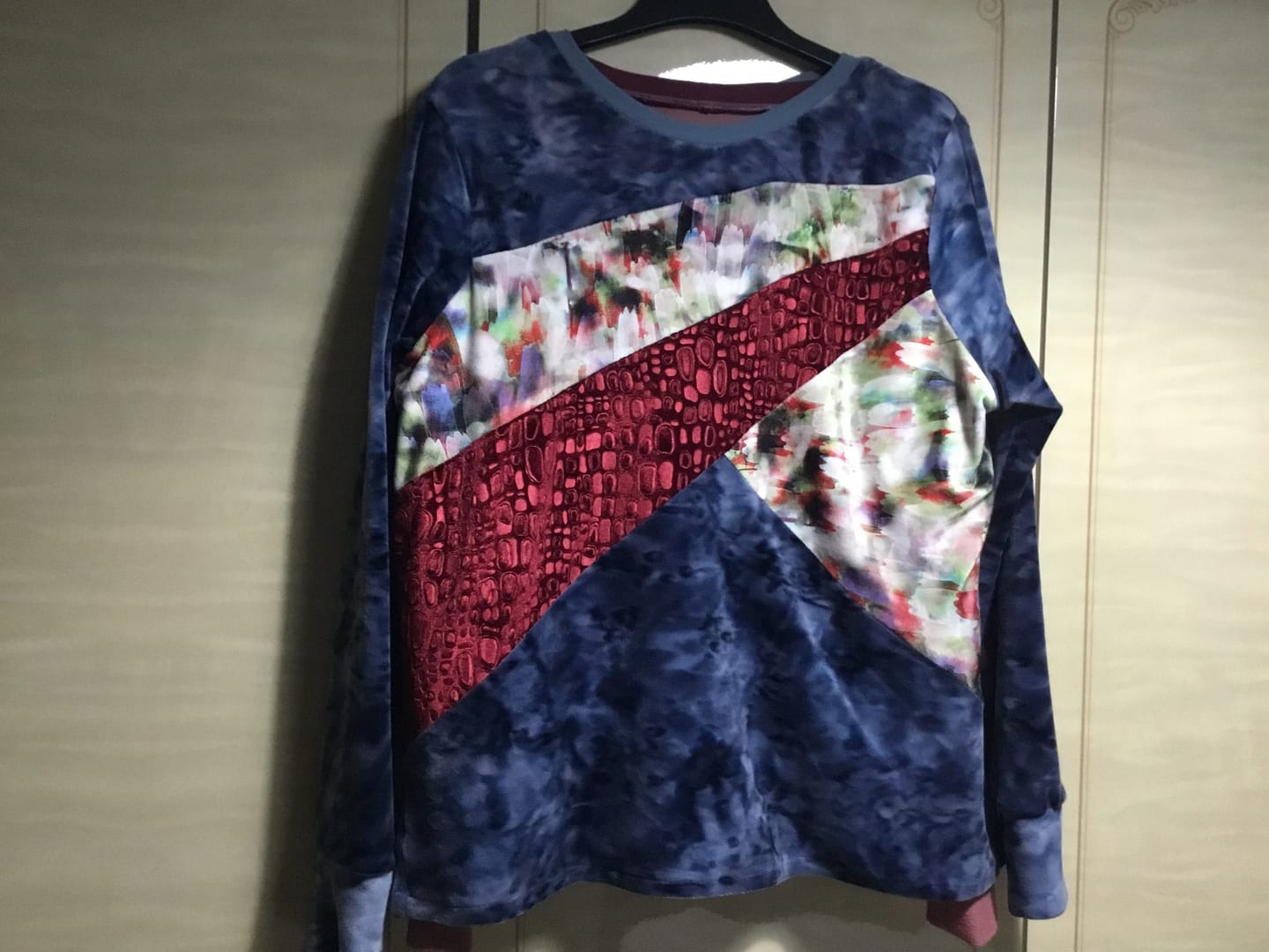 Customer photo review of Shadow Flow Stretch Velvet Fabric