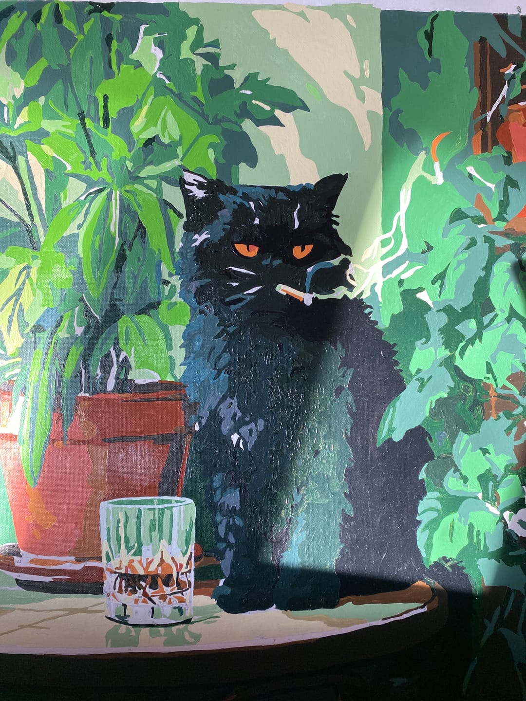 Customer photo review of Grumpy cat | Paint by Number