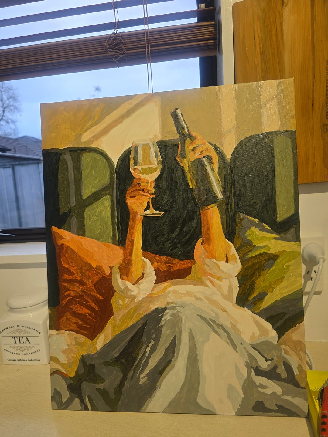 Customer photo review of Wine in Bed | Paint by Number