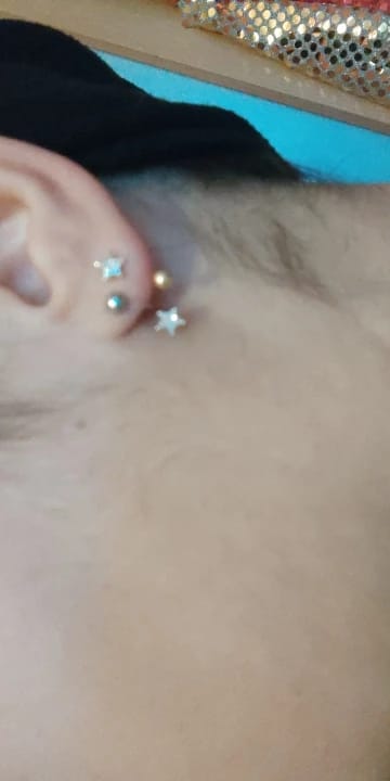Customer photo review of TRENDY HOOP EARRINGS THAT HIGHLIGHT YOUR INDIVIDUALITY