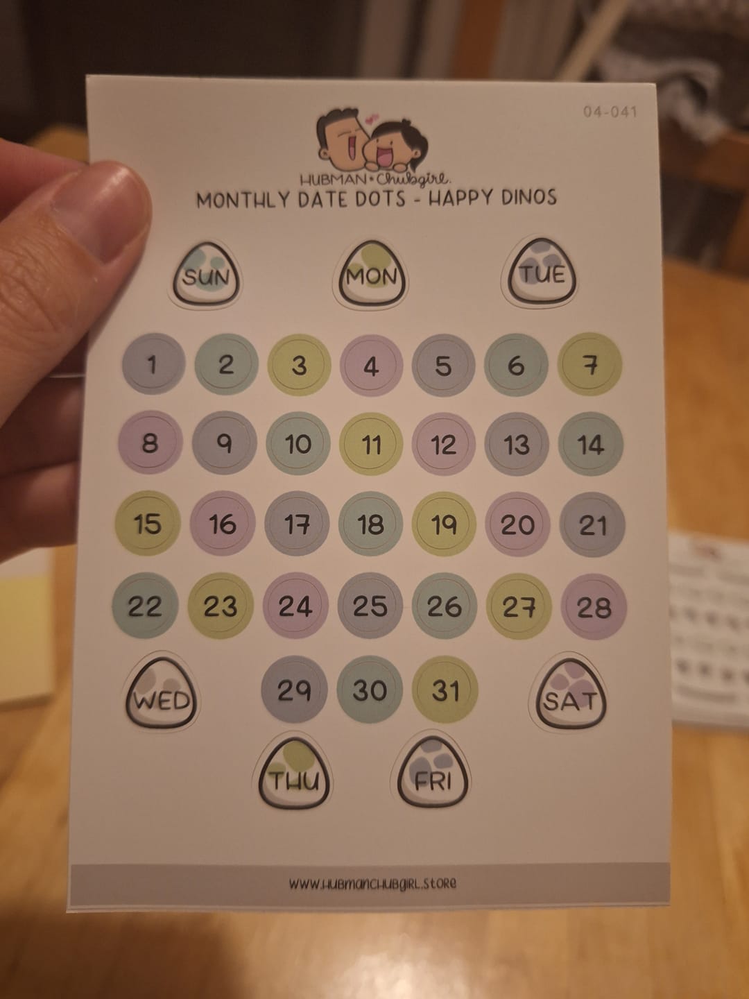 Customer photo review of Monthly Set - Happy Dinos Planner Stickers