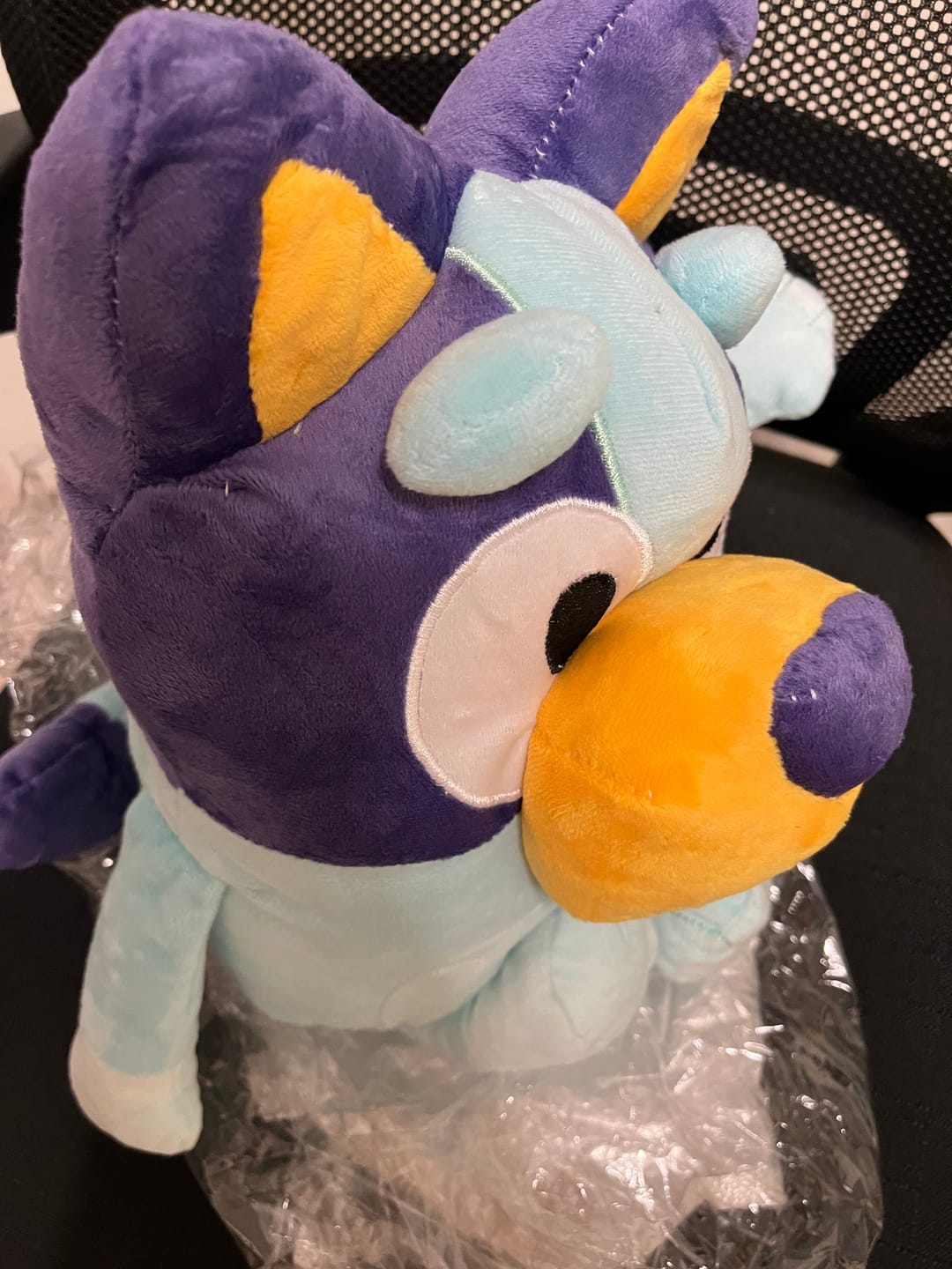 Customer photo review of Breathing Bluy Plush for Better Sleep