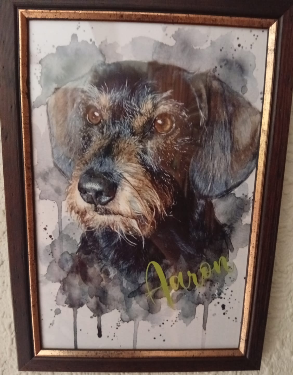 Customer photo review of Personalisiertes Hundeportrait Poster im Aquarell-Stil
