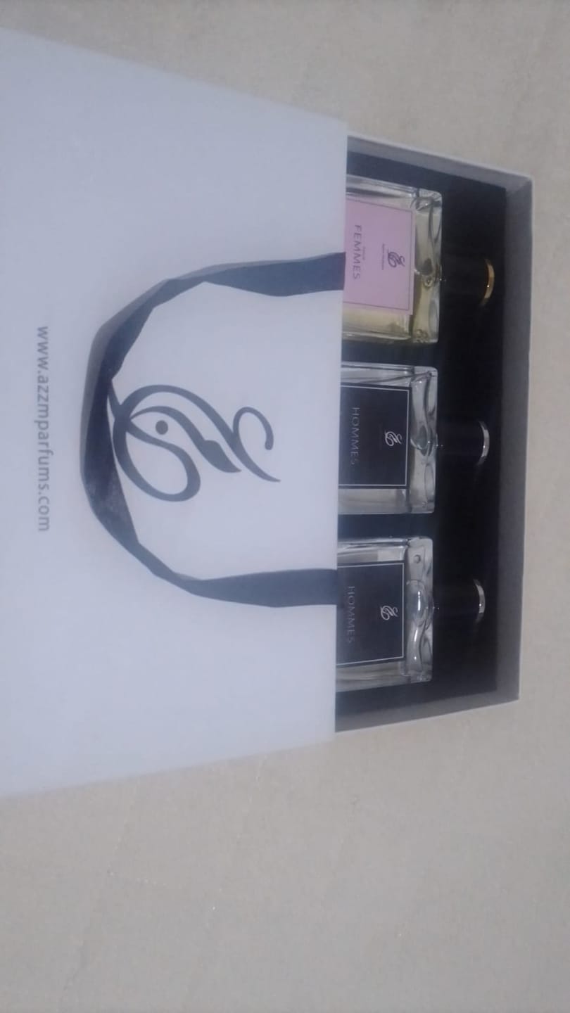 Customer photo review of Pack AZZM – 3 PARFUMS AU CHOIX