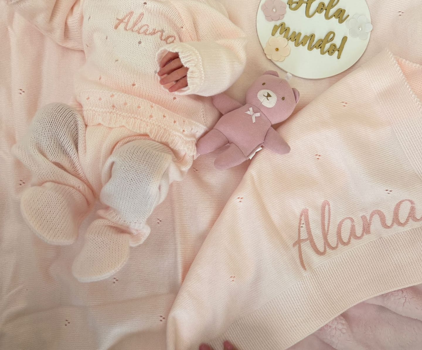 Customer photo review of Kit de bienvenida tejido personalizado Sweet