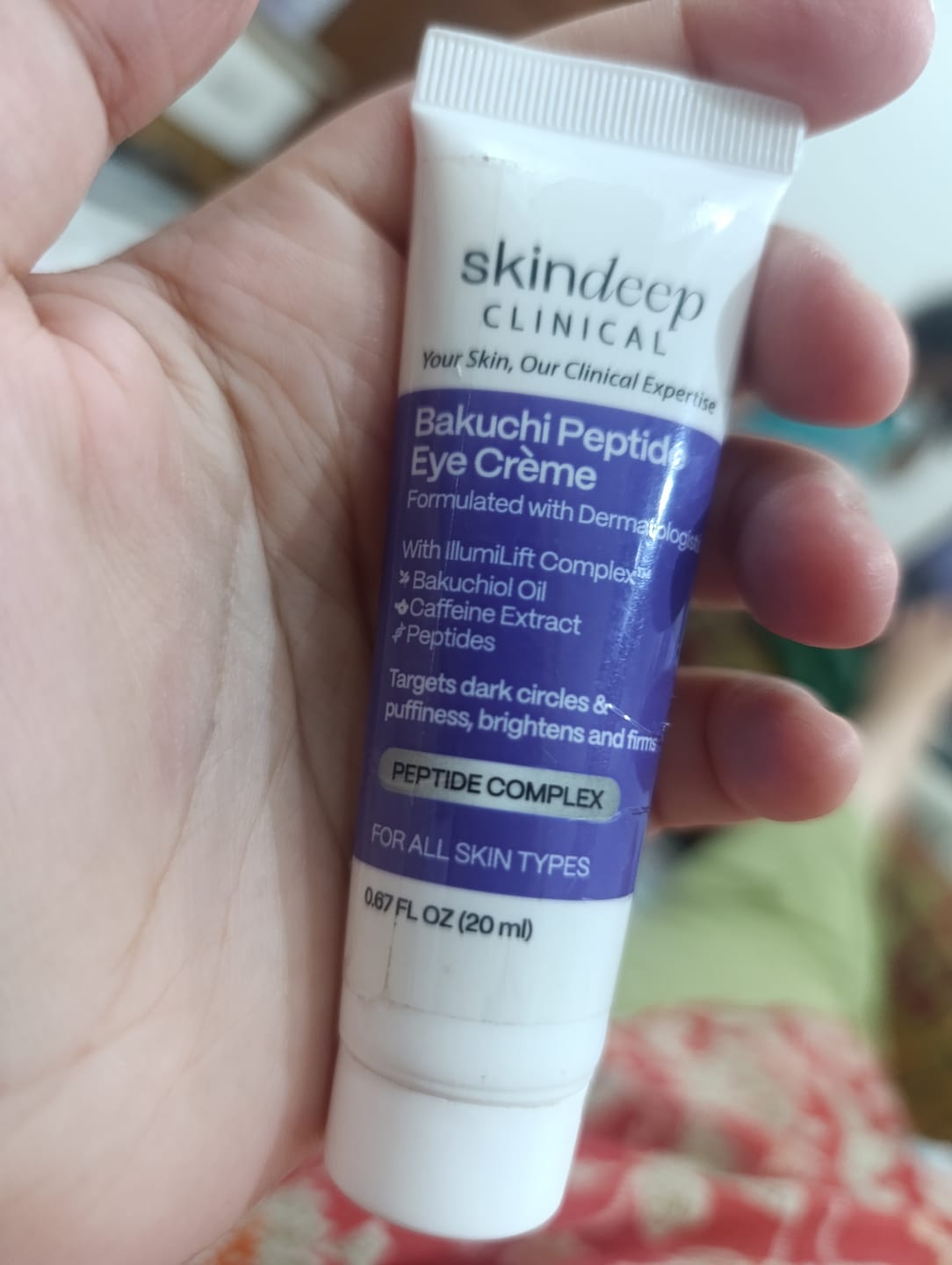 Customer photo review of Bakuchi Peptide Eye Crème