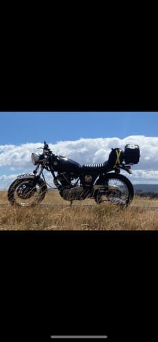 Customer photo review of 'ol Bobber' | Classic Leather Motorbike Jacket | Distressed Charcoal Brown Full Grain Leather