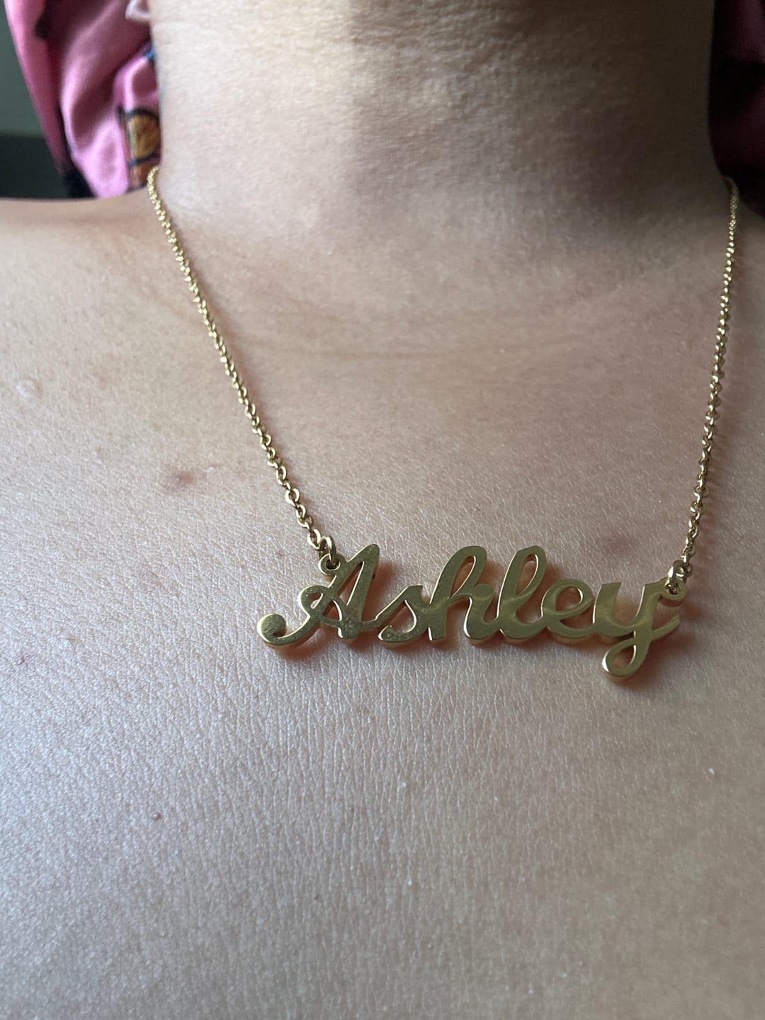 Customer photo review of Custom Name Necklace
