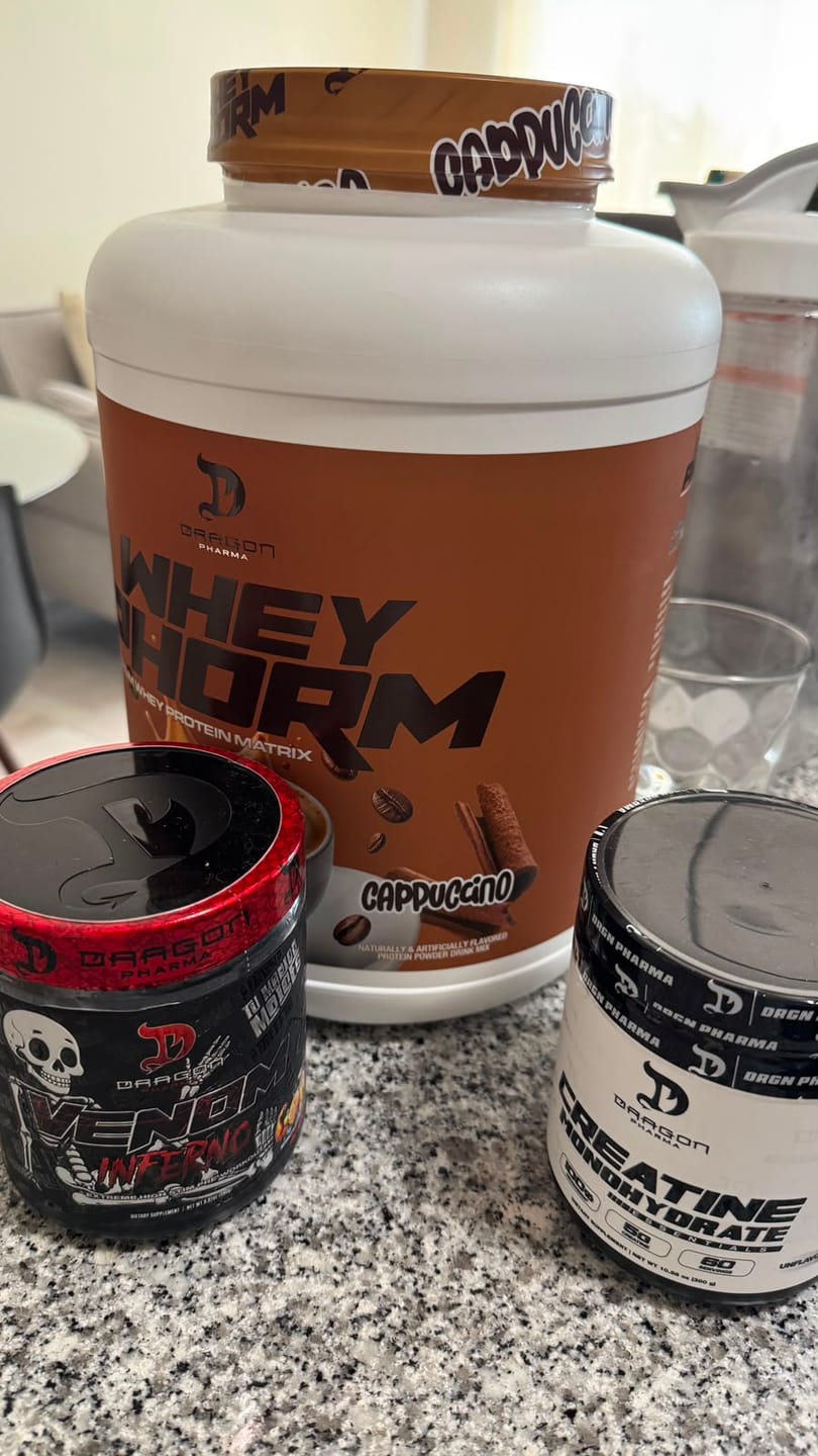 Customer photo review of Dragon Pharma Whey Phorm 5 Lbs Sabor Cappuccino