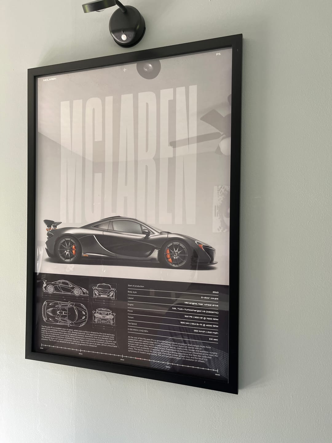 Customer photo review of McLaren P1 Car Poster