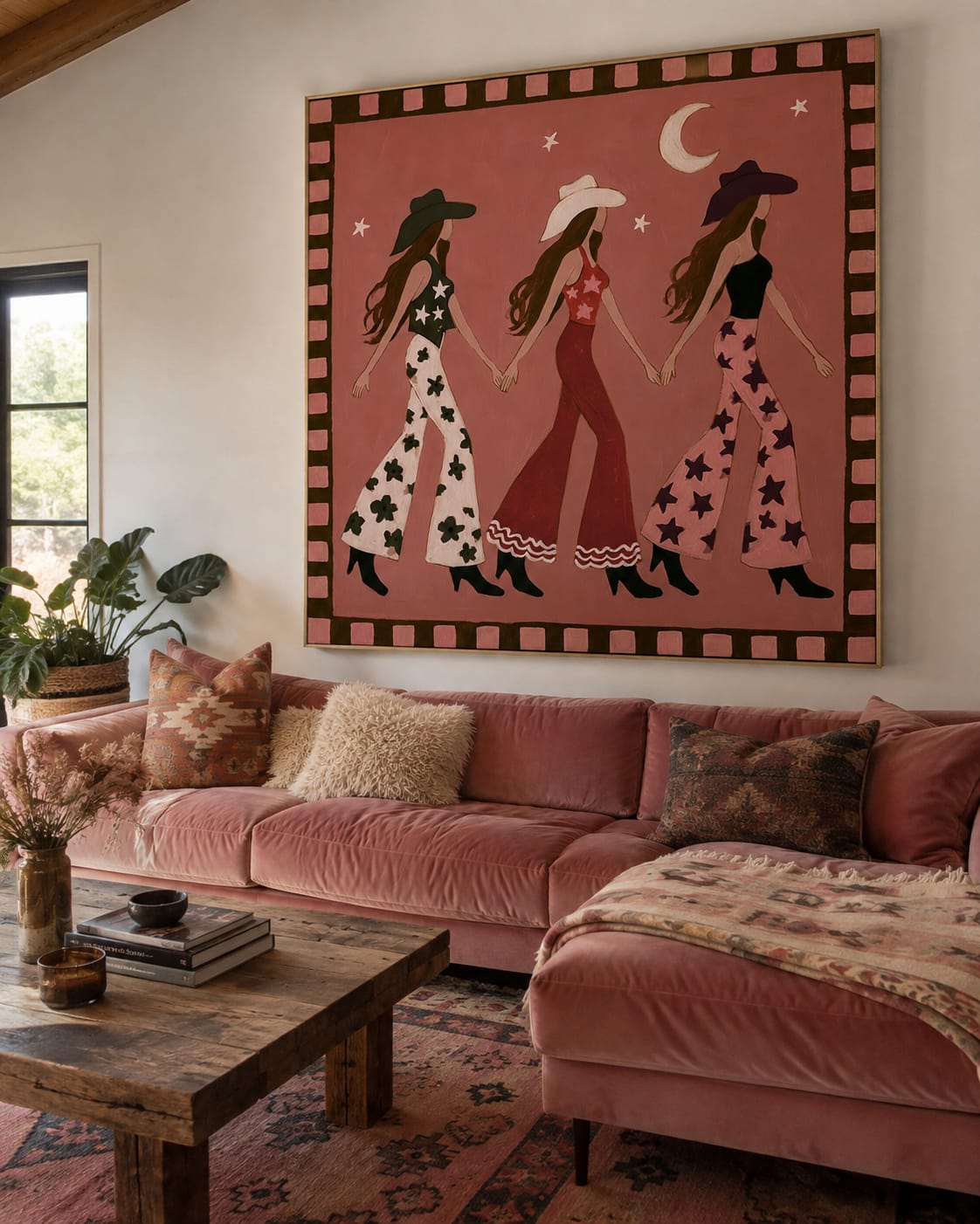 Customer photo review of Rosewood Walk-Cowgirl Friendship Painting