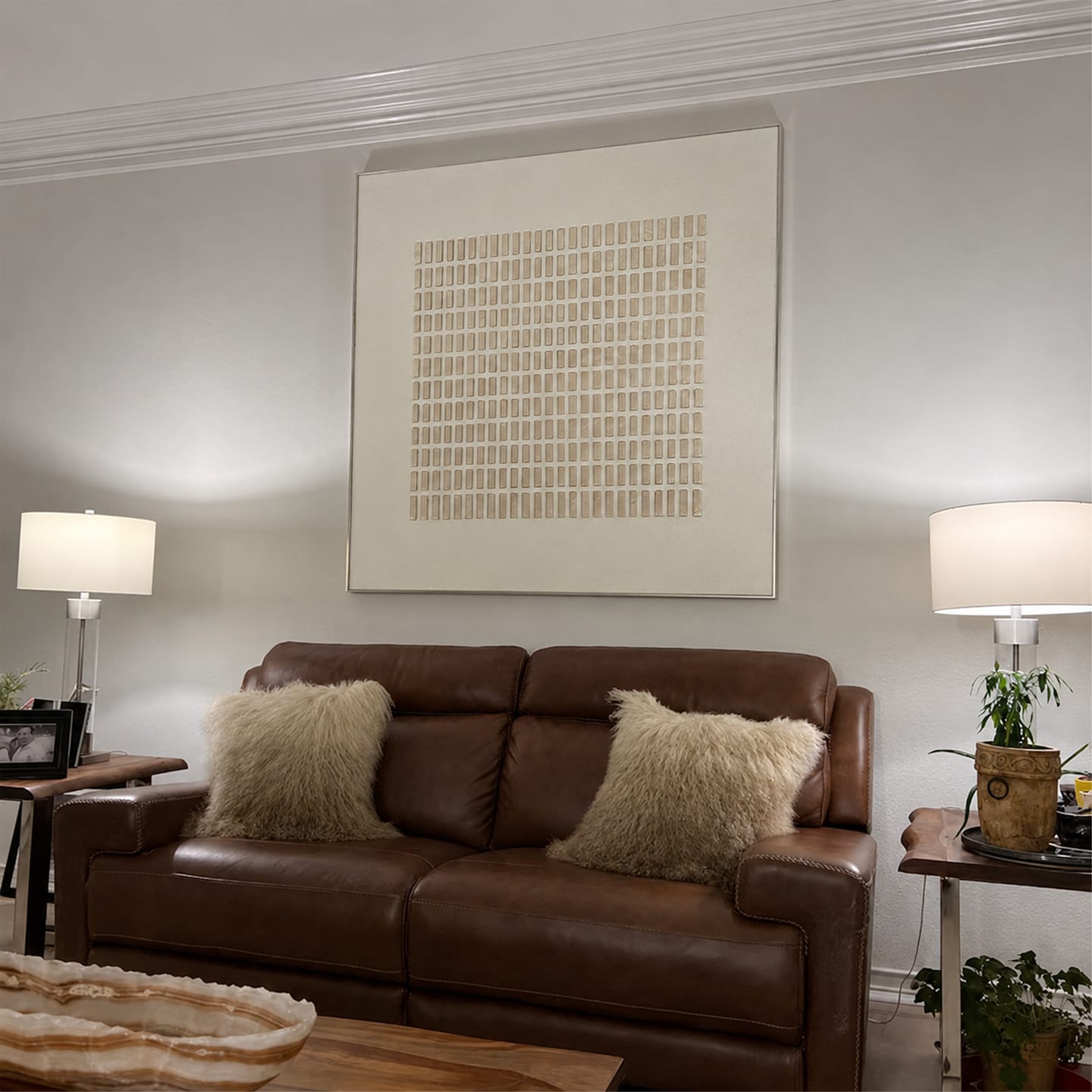 Customer photo review of Wabi Sab Textured Canvas Art #WS908