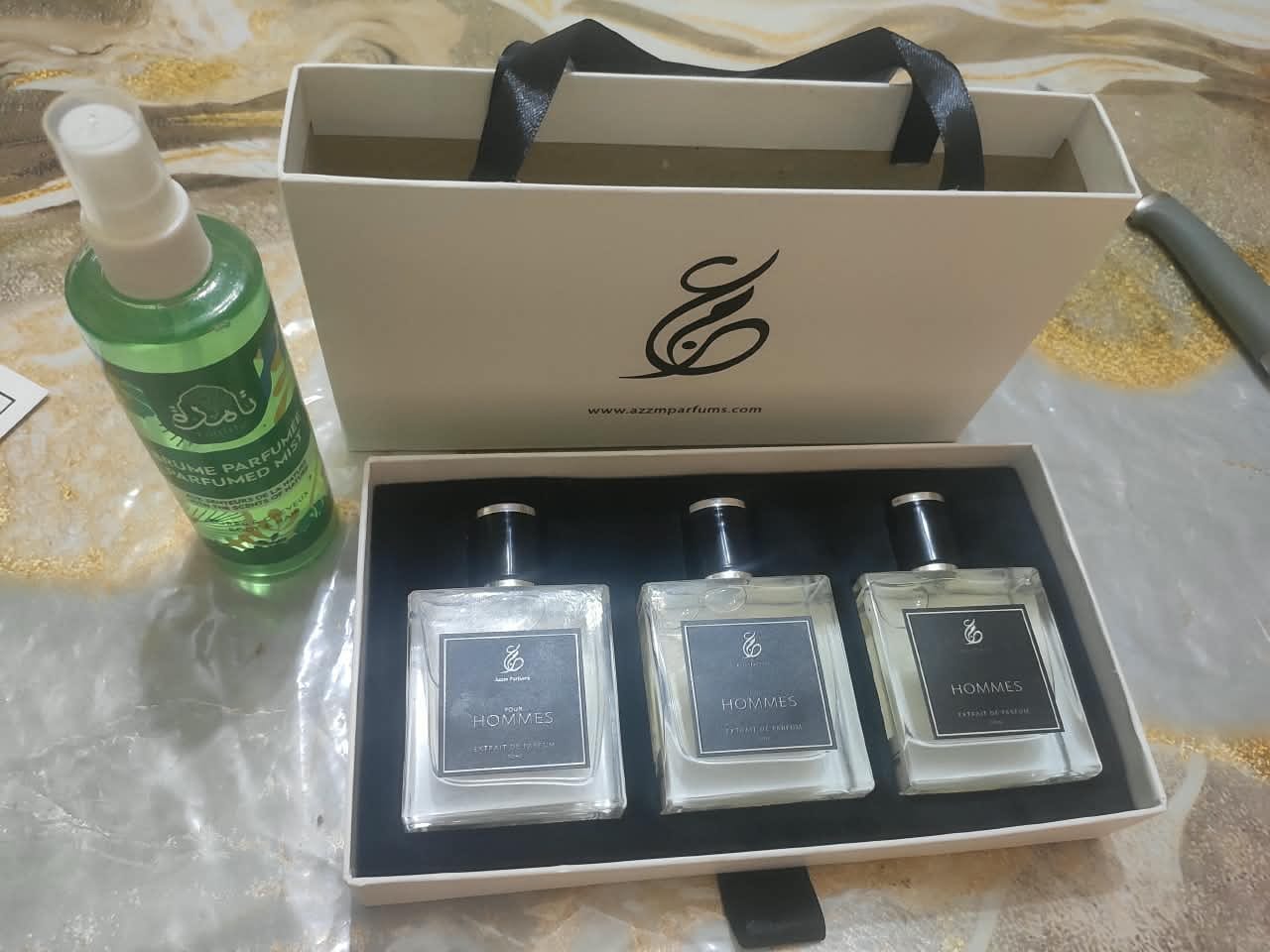 Customer photo review of Pack AZZM – 3 PARFUMS AU CHOIX