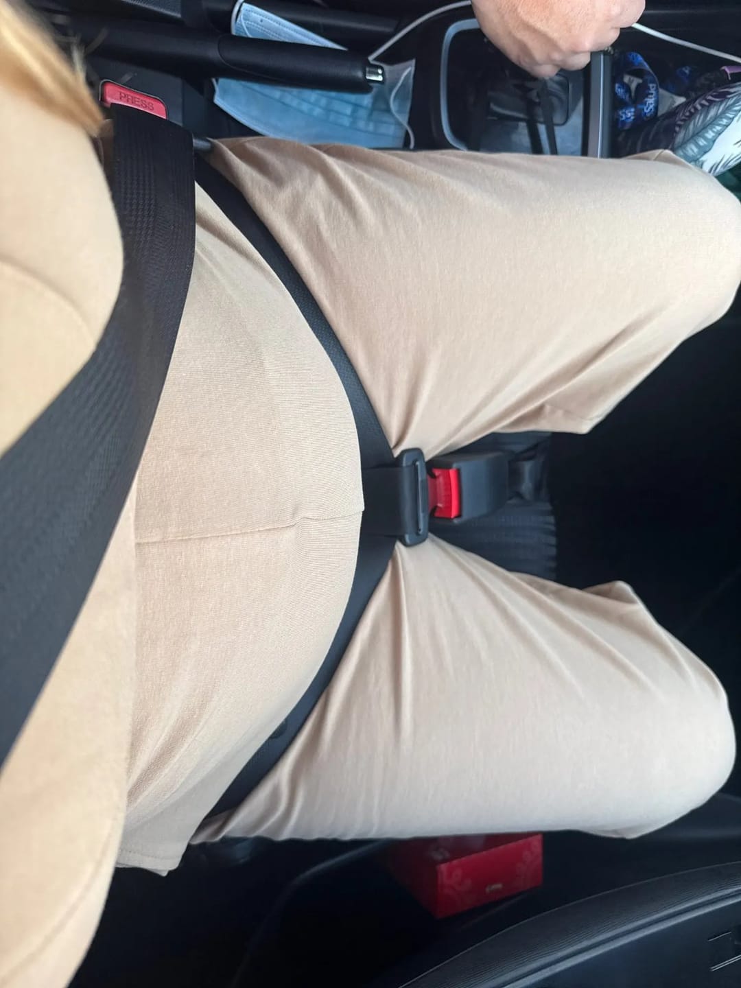 Customer photo review of BOLTHUT™ Pregnancy Seat Belt Adjuster — Eases Lap-Belt Pressure Off Your Bump