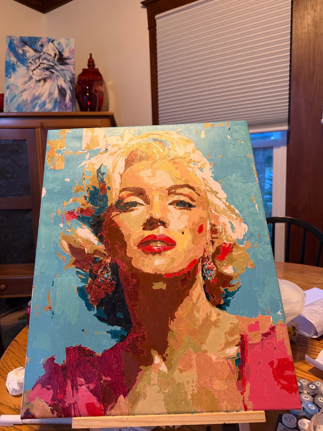 Customer photo review of Expressive Marilyn | Paint by Number