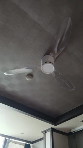 Customer photo review of 42/52-Inch Ceiling Fan with Transparent Blades and Remote