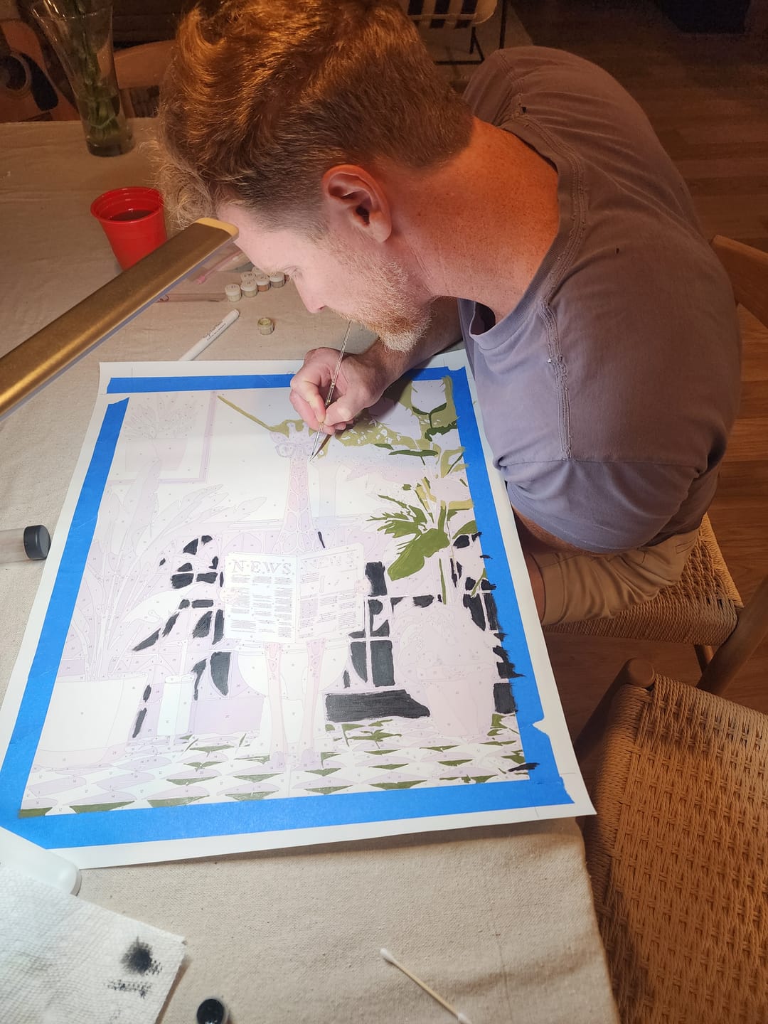 Customer photo review of Giraffe News | Paint by Number