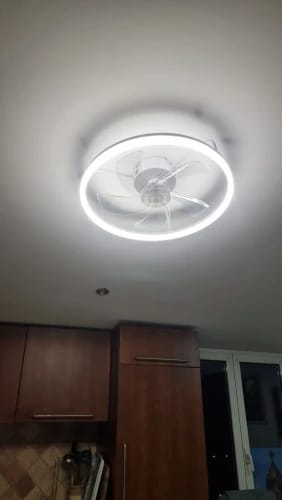 Customer photo review of 50cm Dimmable Ceiling Fan Light with Remote and Six Speeds