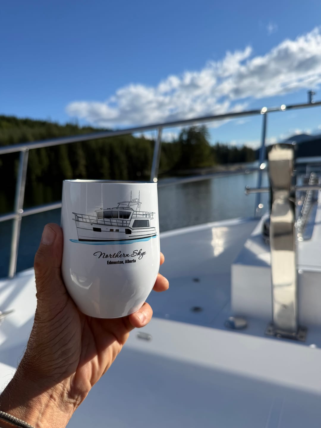 Customer photo review of Custom Wine Tumblers