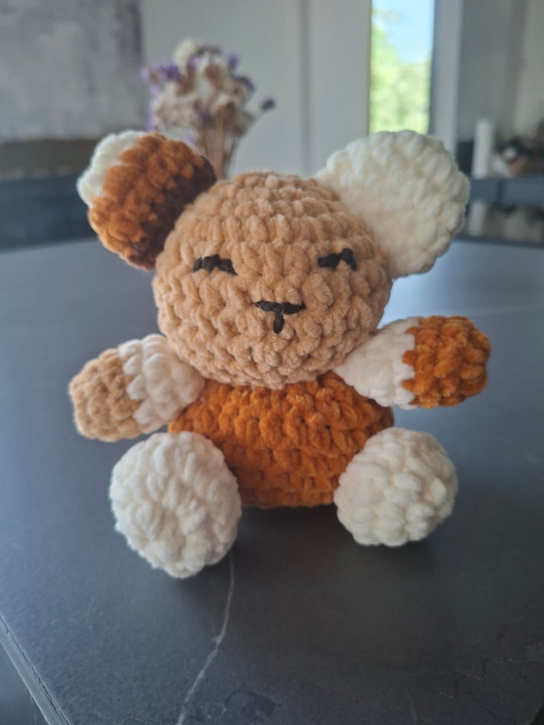 Customer photo review of Latte Neutrals Amigurumi Yarn Kit — 10 Bunny Baby Mini Skeins + Safety Eyes