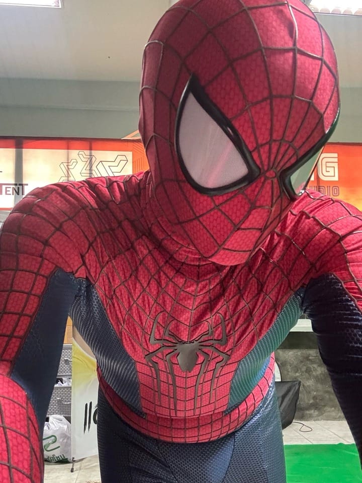 Customer photo review of The Amazing Spider-Man Costume Replica Wearable Suit (Replica Grade)(Screen Printed)
