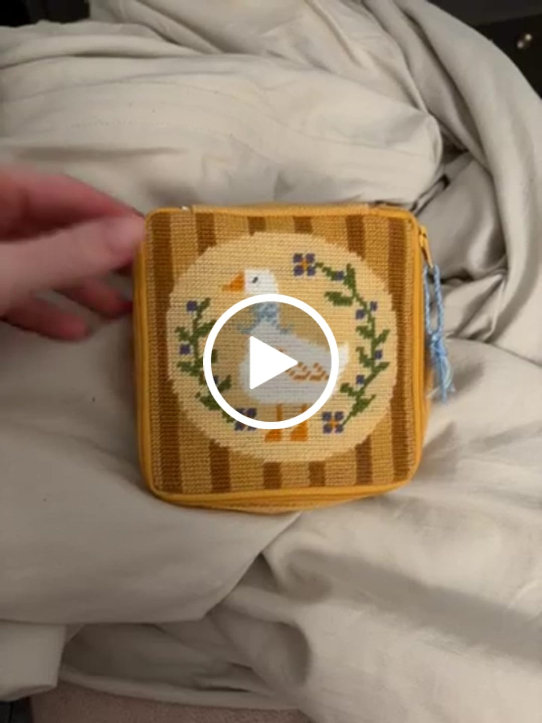 Customer video review of Duck, Duck, Goose - Needlepoint Pouch Kit